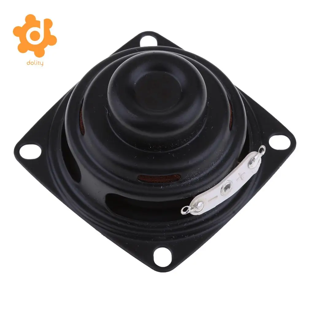 dolity 52mm 4Ohm 5W Full range Audio Speaker Square Loudspeaker 16 Coil Rubber Side