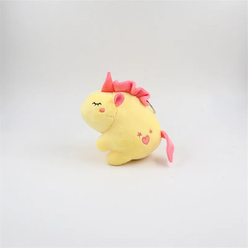 Cute Unicorn Plush Toys Keychain Fat Unicorn Key Bag Pendants Dolls Cartoon Unicornio Peluche Toy 10cm 24pcslot (3)