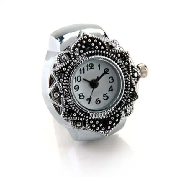 Tibetan Silver Flower Men Lady Finger Ring Watch 0.87" HOT | Украшения и аксессуары