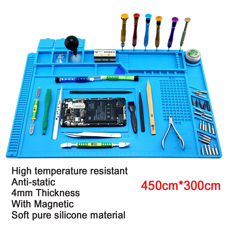 29%,Thick Heat Insulation Silicone Pad Desk Mat Maintenance Platform for BGA Soldering Repair Station withMagnetic Section
29%,Thick Heat Insulation Silicone Pad Desk Mat Maintenance Platform for BGA Soldering Repair Station withMagnetic Section