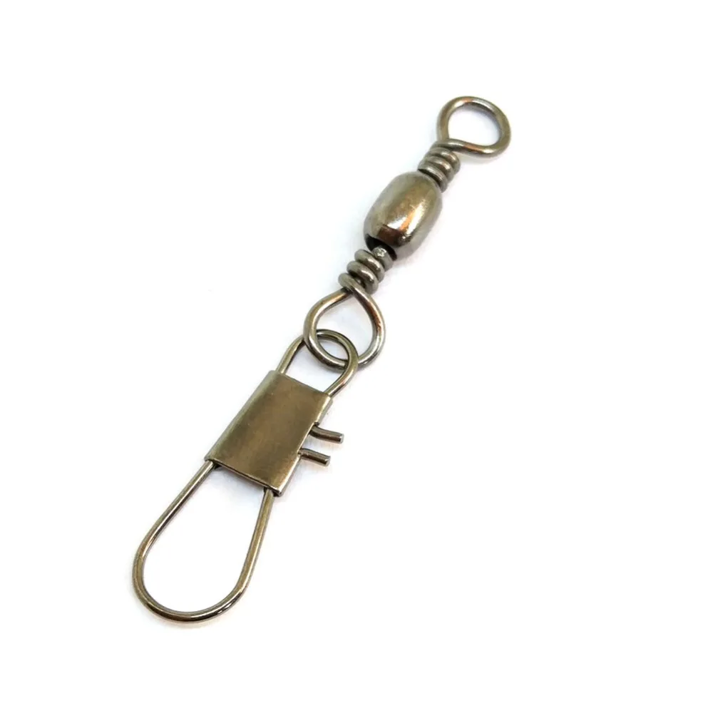 500pcs/Lot fishing barrel swivels with interlock snaps connector tackle F1003 size #5/0 to #16 | Спорт и развлечения
