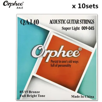 Orphee QA140 009-045 Acoustic Guitar Strings 80/15 Bronze Hexagonal alloy Vacuum Packaging 10 set
Orphee QA140 009-045 Acoustic Guitar Strings 80/15 Bronze Hexagonal alloy Vacuum Packaging 10 set