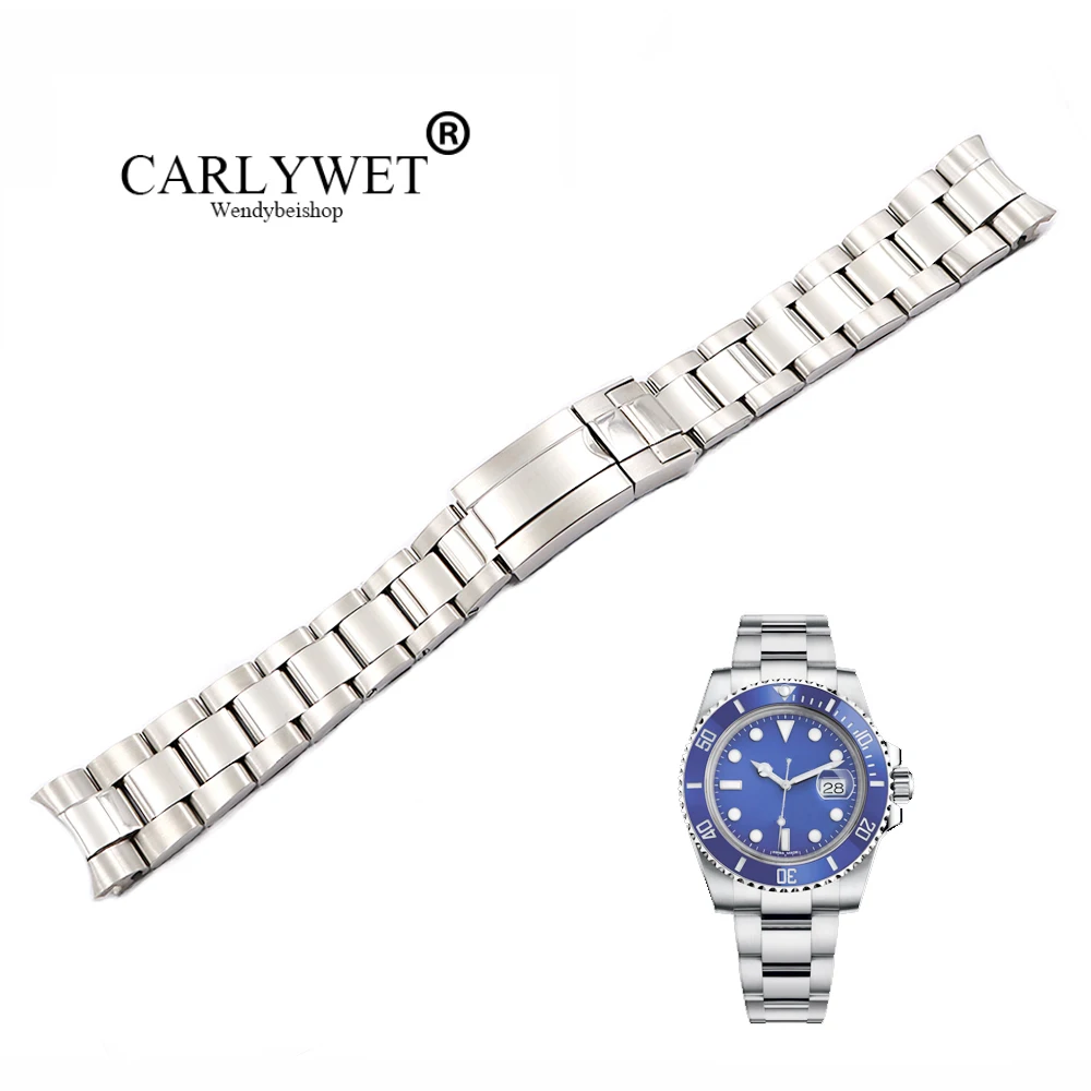 CARLYWET 20 21mm Silver Middle Polished 316L Solid Stainless Steel Watch Band Belt Strap Bracelets For Submariner GMT
CARLYWET 20 21mm Silver Middle Polished 316L Solid Stainless Steel Watch Band Belt Strap Bracelets For Submariner GMT
