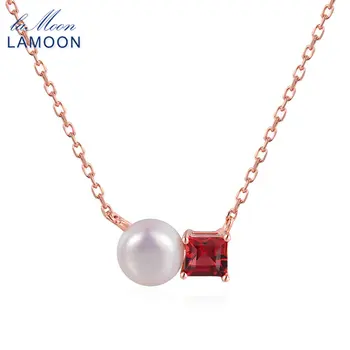 Lamoon Square Red Garnet Gemstone Freshwater Pearl 925 Sterling Silver Jewelry Pendant Necklace For Women S925 Necklaces NI054
Lamoon Square Red Garnet Gemstone Freshwater Pearl 925 Sterling Silver Jewelry Pendant Necklace For Women S925 Necklaces NI054