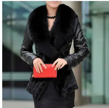 Womens Imitatin Mink Fur Jacket Pu Leather Patchwork Winter Autumn Female Short Faux Fur Coats Large Size Casual Fur Jacket K350
Womens Imitatin Mink Fur Jacket Pu Leather Patchwork Winter Autumn Female Short Faux Fur Coats Large Size Casual Fur Jacket K350