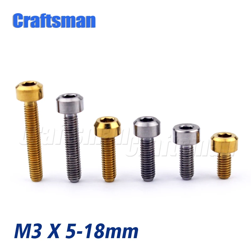 Titanium Bolt M3 X 6 8 10 12 15 18mm M3 Titanium Hexagon Stigma Screws Ti M3 Small Bolts Repair Screw Ti Fastener 1Pcs
Titanium Bolt M3 X 6 8 10 12 15 18mm M3 Titanium Hexagon Stigma Screws Ti M3 Small Bolts Repair Screw Ti Fastener 1Pcs