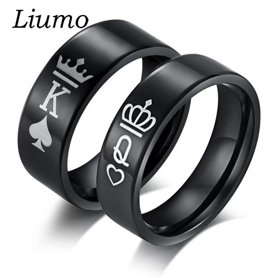 Liumo Trendy Simple Black Color King Queen Heart Crown Men Women Couple 316L Stainless Steel Ring Lr806
Liumo Trendy Simple Black Color King Queen Heart Crown Men Women Couple 316L Stainless Steel Ring Lr806