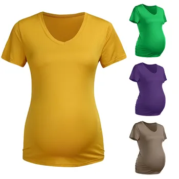 New Pregnant Clothes Women V-neck Short Sleeve Solid T-Shirt Top Pregnancy Casual Clothes Blouse Premama Plus Size Suit S-2XL
New Pregnant Clothes Women V-neck Short Sleeve Solid T-Shirt Top Pregnancy Casual Clothes Blouse Premama Plus Size Suit S-2XL