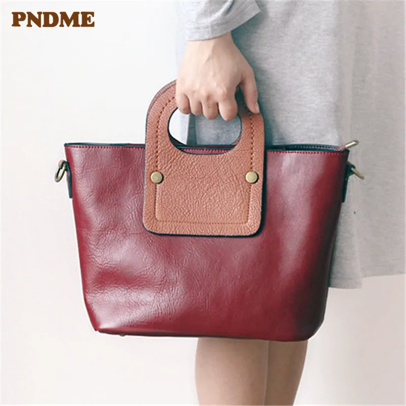 PNDME luxury genuine leather ladies handbag fashion vintage top layer cowhide summer red tote bag crossbody bags for women
PNDME luxury genuine leather ladies handbag fashion vintage top layer cowhide summer red tote bag crossbody bags for women