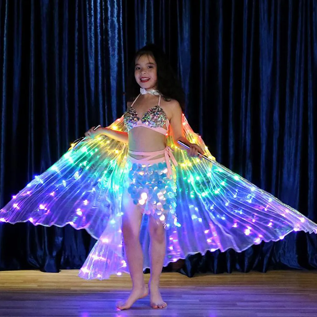 Girls Luminous Light ISIS Angel Wings Led Butterfly Belly Dance Costume for Kid Bellydance Performance Dancing Accessories G3088
Girls Luminous Light ISIS Angel Wings Led Butterfly Belly Dance Costume for Kid Bellydance Performance Dancing Accessories G3088