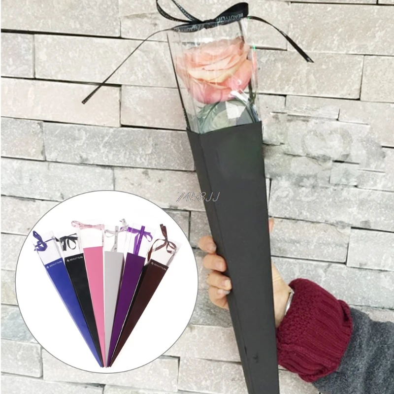 1Pc Elegant Single Flower Rose Cone Gift Box Valentine's Day Wedding Decor G13 Drop ship
1Pc Elegant Single Flower Rose Cone Gift Box Valentine's Day Wedding Decor G13 Drop ship