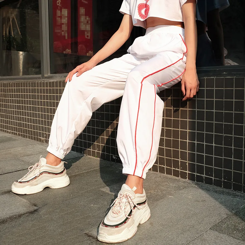 NCLAGEN 2018 New Side Striped Woman Trousers Loose Casual High Waist Elegant Harem Pants Breathable Pockets Sweat Pant
NCLAGEN 2018 New Side Striped Woman Trousers Loose Casual High Waist Elegant Harem Pants Breathable Pockets Sweat Pant