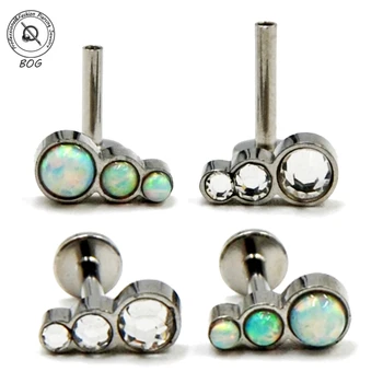BOG-10PCS Internally Threaded Three Trio Fire Snow Opal&CZ Gem Labret Ear Cartilage Tragus Earring Labret Lip Ring piercing
BOG-10PCS Internally Threaded Three Trio Fire Snow Opal&CZ Gem Labret Ear Cartilage Tragus Earring Labret Lip Ring piercing