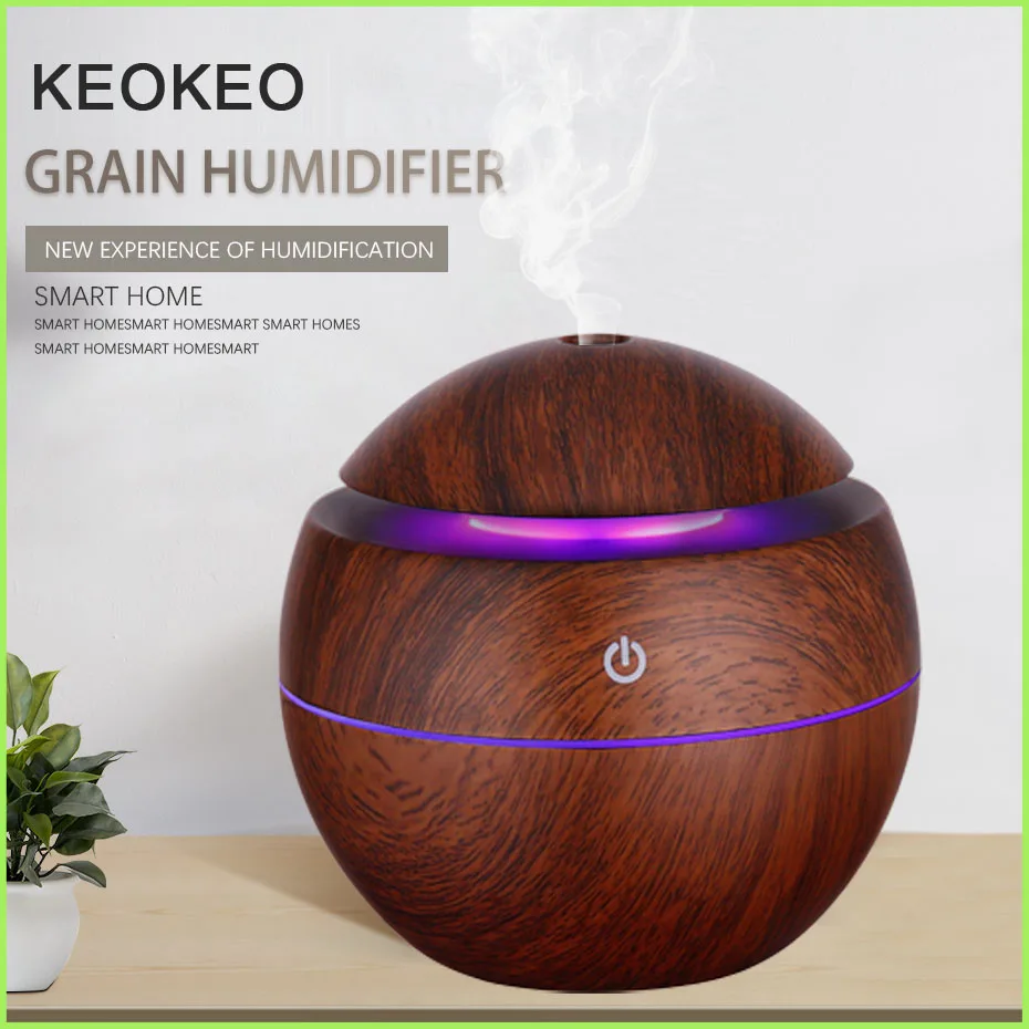 KEOKEO 300ML Air Humidifier USB Aroma Essential Oil Diffuser Humidifier Air Purifier 7 Color Change LED Night Light For Home
KEOKEO 300ML Air Humidifier USB Aroma Essential Oil Diffuser Humidifier Air Purifier 7 Color Change LED Night Light For Home