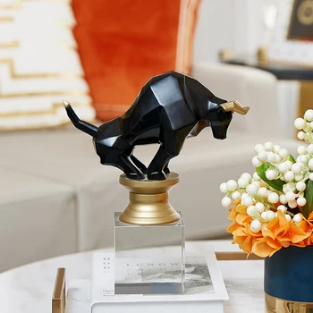 Modern Creative Black Resin Geometric Origami Bull Sculpture Statue Home Decor Crafts Room Decoration Office Crystal Figurines
Modern Creative Black Resin Geometric Origami Bull Sculpture Statue Home Decor Crafts Room Decoration Office Crystal Figurines