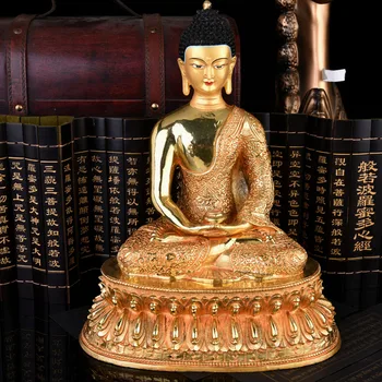 GOOD --33cm LARGE # Buddhist Buddhism efficacious Safety Protection Tibet Nepal Gold-plated Sakyamuni brass Buddha statue
GOOD --33cm LARGE # Buddhist Buddhism efficacious Safety Protection Tibet Nepal Gold-plated Sakyamuni brass Buddha statue
