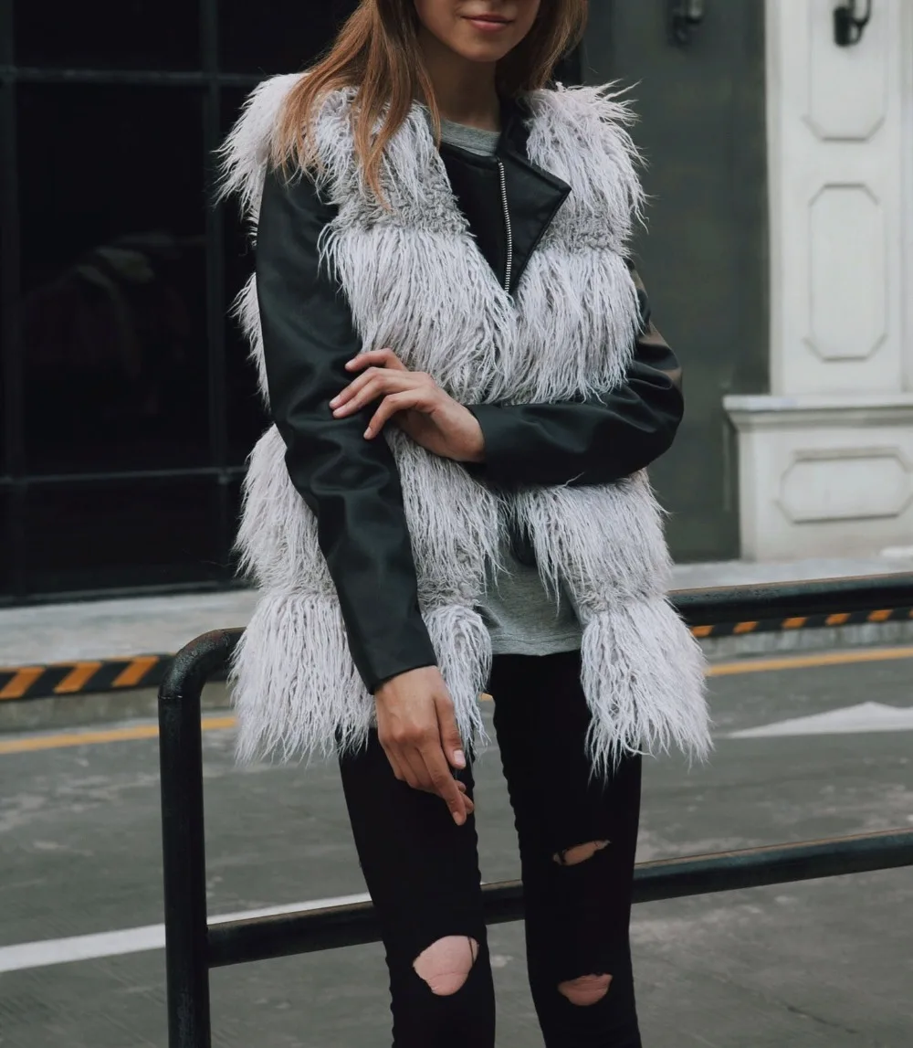 Real time fashion imitation fur vest female Europe and America popular beach wool vest (12)