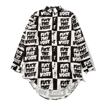 2019 new ladies large size loose shirt women long section large size summer new letter long sleeve student shirt female
2019 new ladies large size loose shirt women long section large size summer new letter long sleeve student shirt female
