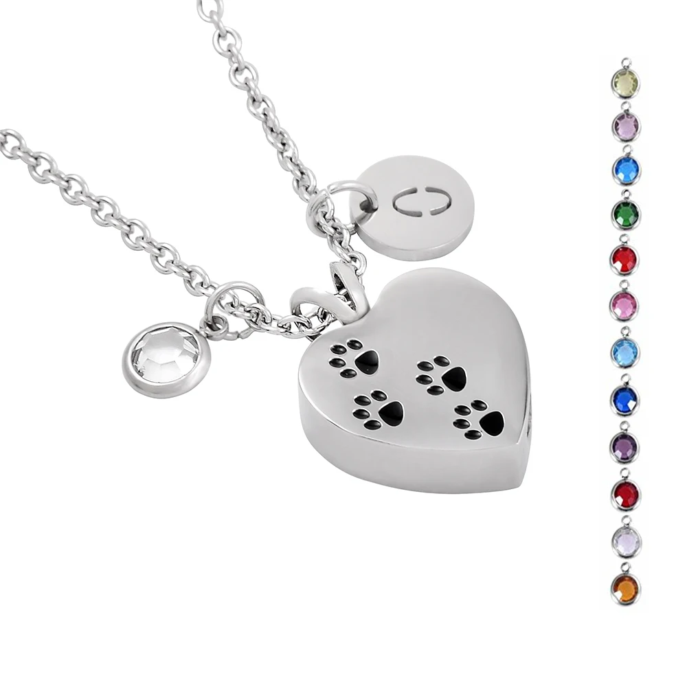 IJD8004 DIY Charm Necklace for Women,Stainless Steel Paw Print Heart Pendant Memorial Urn Keepsake CREMATION JEWELRY for Pet Ash
IJD8004 DIY Charm Necklace for Women,Stainless Steel Paw Print Heart Pendant Memorial Urn Keepsake CREMATION JEWELRY for Pet Ash