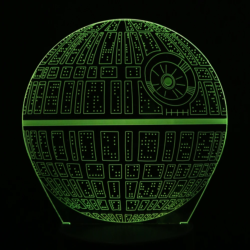 Creative 3D Novelty Light Star Wars Death Star 7 Colors Changing LED Lamp Home Desk Decoration Light Kids Gift Toy FULI
Creative 3D Novelty Light Star Wars Death Star 7 Colors Changing LED Lamp Home Desk Decoration Light Kids Gift Toy FULI