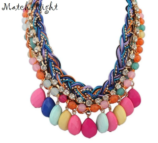 Match-Right Hot Pendant Necklace Women Bohemia Women Jewelry Rope Woven Chain Statement Necklaces Water Drop Colar Pendants
Match-Right Hot Pendant Necklace Women Bohemia Women Jewelry Rope Woven Chain Statement Necklaces Water Drop Colar Pendants