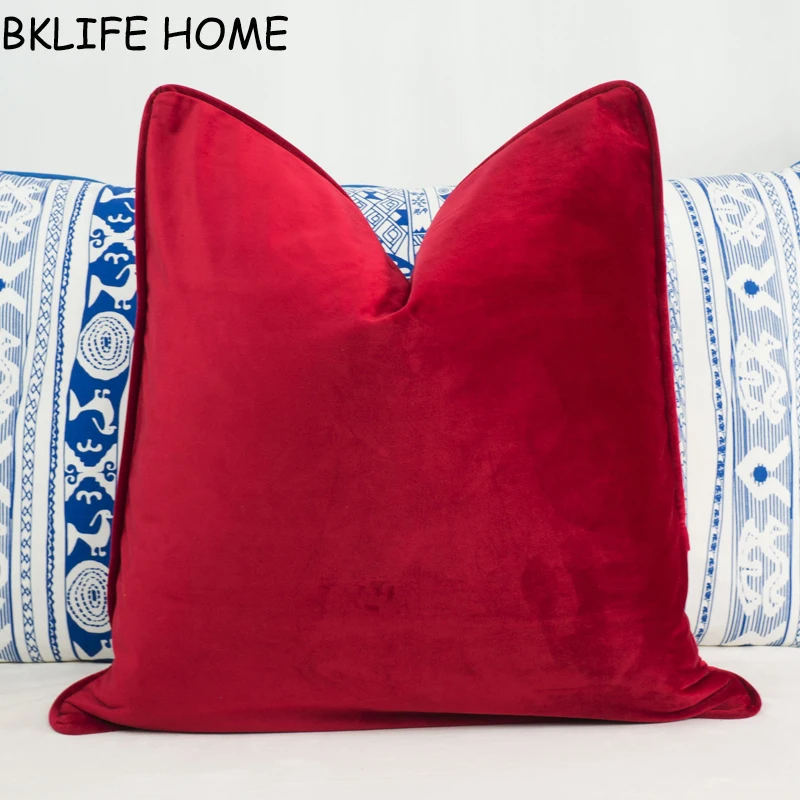Piping Design Red Velvet Cushion Cover Pillow Case Soft Pillow Cover No Balling-up Without Stuffing
Piping Design Red Velvet Cushion Cover Pillow Case Soft Pillow Cover No Balling-up Without Stuffing