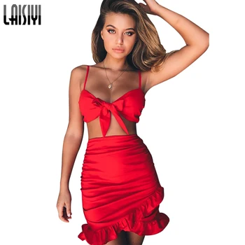 LAISIYI Summer Beach Two Piece Sets Bow Crop Top High Waist Ruffles Bodycon Pencil Skirt Set Women Suits Red Tractsuit ASSU20084
LAISIYI Summer Beach Two Piece Sets Bow Crop Top High Waist Ruffles Bodycon Pencil Skirt Set Women Suits Red Tractsuit ASSU20084