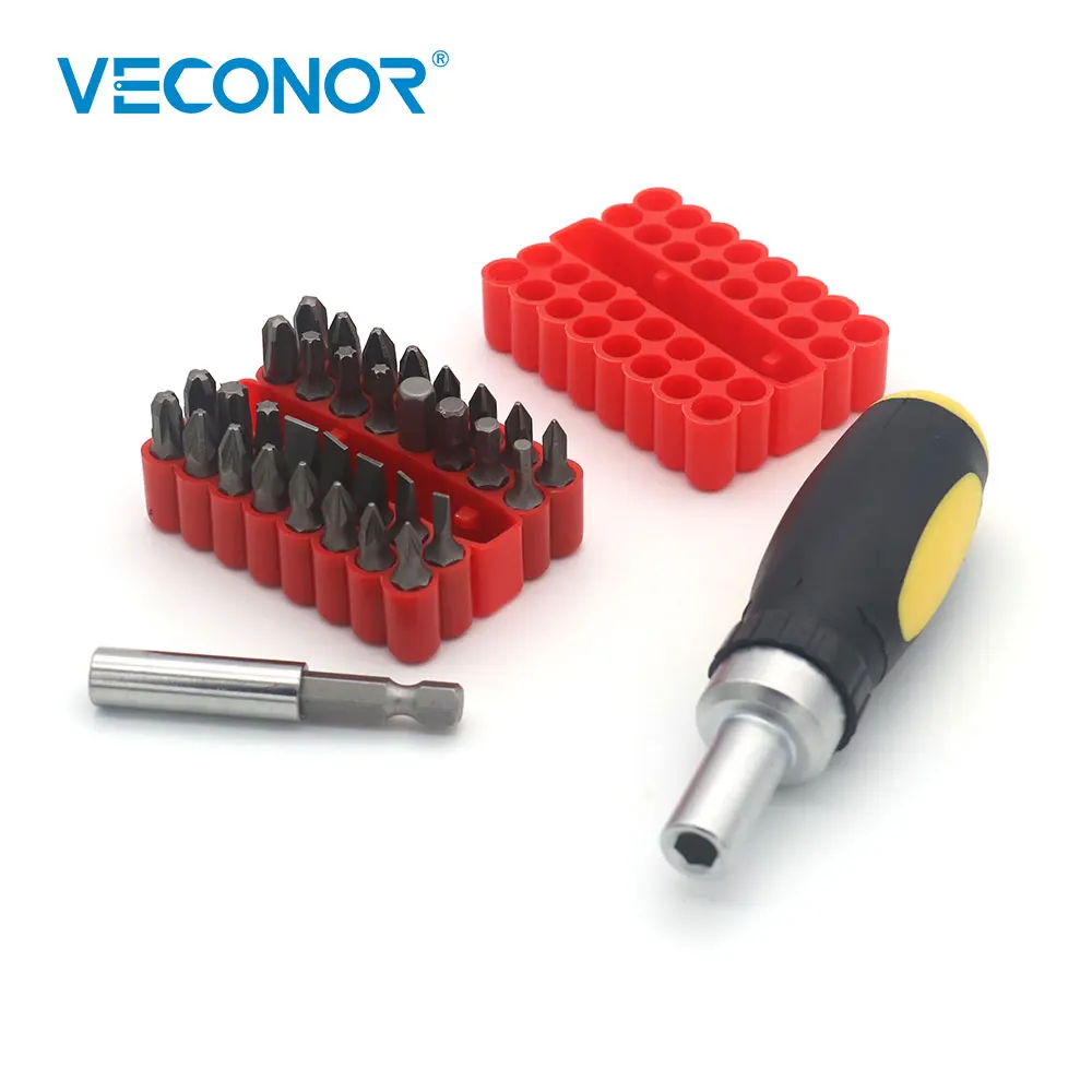 Veconor Ratchet Screwdriver Set with 32 Pieces Bits and Extension Rod Mini Screwdriving Tools
Veconor Ratchet Screwdriver Set with 32 Pieces Bits and Extension Rod Mini Screwdriving Tools
