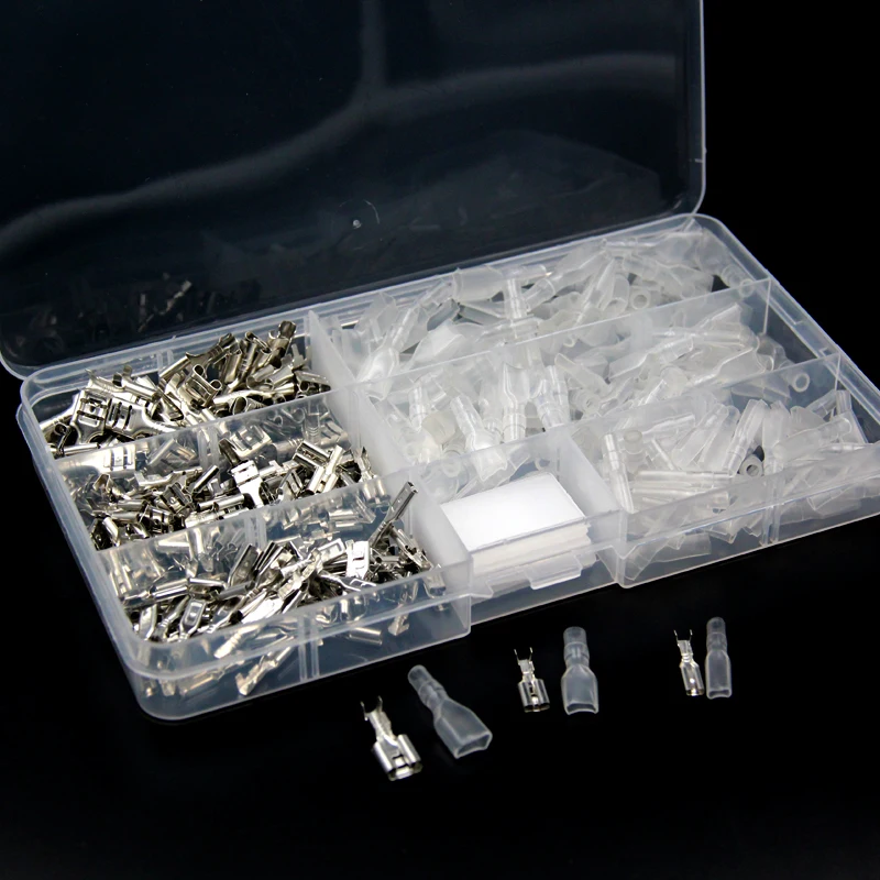 50PCS YT586 Free Shipping Cold Pressed Terminals Box-Packed 2.8/4.8/6.3 Insert spring + sheath Plug type Wire Connector
50PCS YT586 Free Shipping Cold Pressed Terminals Box-Packed 2.8/4.8/6.3 Insert spring + sheath Plug type Wire Connector