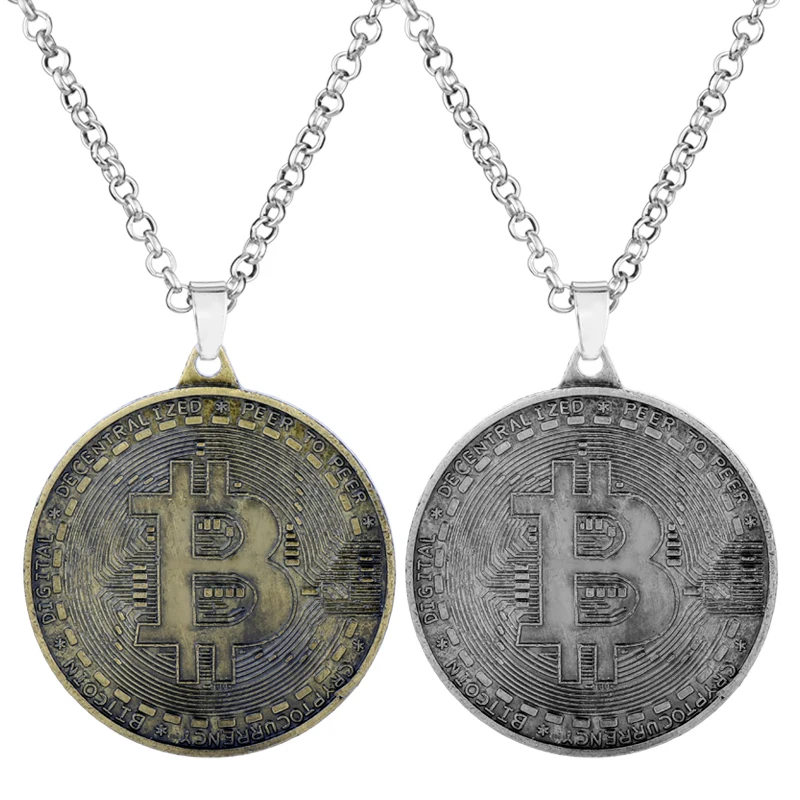 Men Necklace Jewelry Virtual Currency Bitcoin Necklaces&Pendants Round Coin Choker Charm Chain Necklace collares Accessories
Men Necklace Jewelry Virtual Currency Bitcoin Necklaces&Pendants Round Coin Choker Charm Chain Necklace collares Accessories