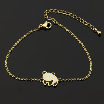 10Pcs Cute Girls Panda Charm Enamel Bracelets For Women Stainless Steel Chain Jewelry Summer Couple Bangle Bracelet Femme 2018
10Pcs Cute Girls Panda Charm Enamel Bracelets For Women Stainless Steel Chain Jewelry Summer Couple Bangle Bracelet Femme 2018