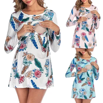 New Maternity Breastfeeding Clothes Women Print Nursing Long Sleeve O-Neck Blouse Pregnancy T-shirt Lactancia Ropa Plus Size
New Maternity Breastfeeding Clothes Women Print Nursing Long Sleeve O-Neck Blouse Pregnancy T-shirt Lactancia Ropa Plus Size