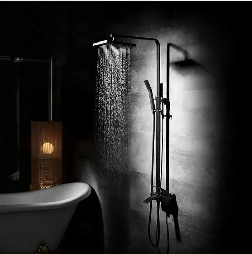 Luxury Bathroom Black Oil Brushed Square Rain Shower Set, Antique Shower Faucet Bath & Shower Faucet Set, Wall Mounted
Luxury Bathroom Black Oil Brushed Square Rain Shower Set, Antique Shower Faucet Bath & Shower Faucet Set, Wall Mounted