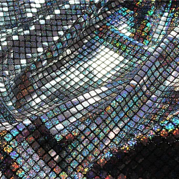 Silver sequins cube grid fabric DIY dress clothes mesh fabric iridescent laser fabric soft sequins reflective fashion cloth
Silver sequins cube grid fabric DIY dress clothes mesh fabric iridescent laser fabric soft sequins reflective fashion cloth