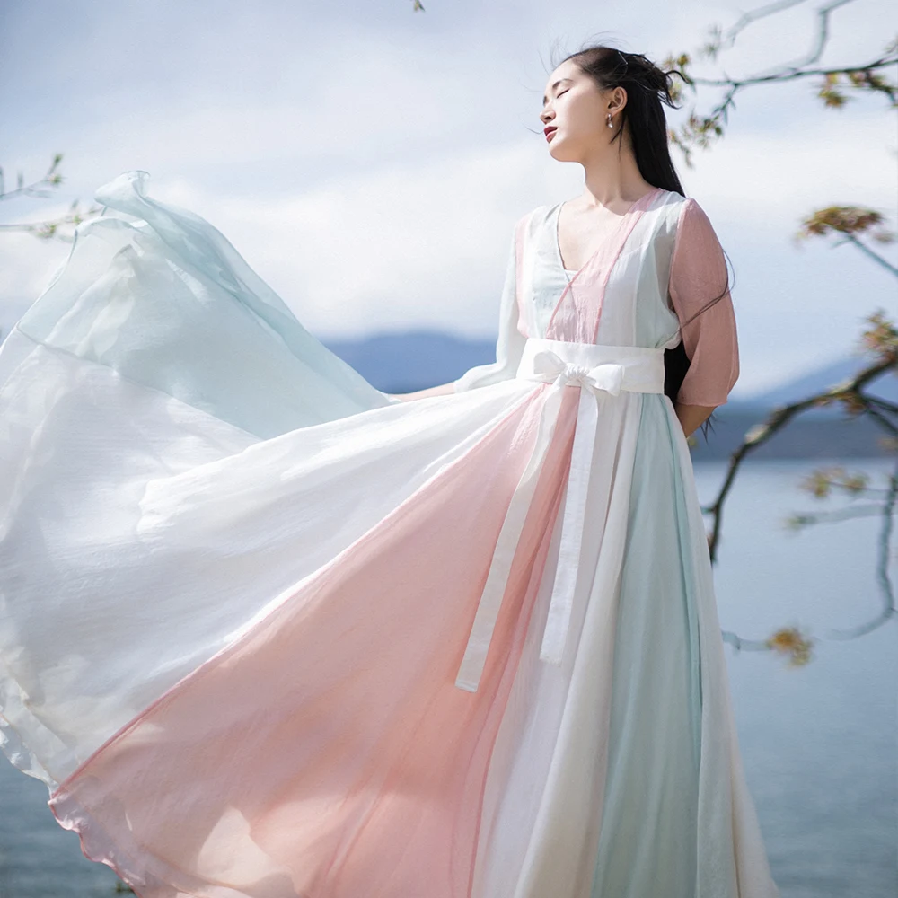 IRINAW701 new arrival 2018 vintage flowing large bottom one layer see through color patchwork long chiffon dress summer
IRINAW701 new arrival 2018 vintage flowing large bottom one layer see through color patchwork long chiffon dress summer