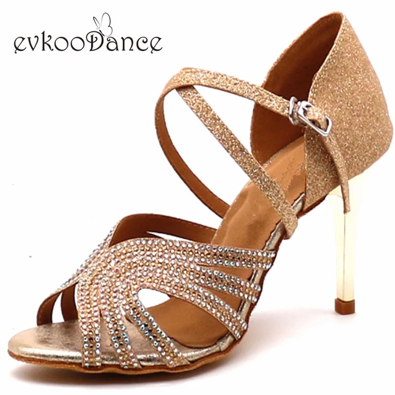 Zapatos De Baile Professional Golden/Blue Glitter With Rhinostone Latin Dancing Shoes 8.5/7cm Heel Height Size US 4-12 NL243
Zapatos De Baile Professional Golden/Blue Glitter With Rhinostone Latin Dancing Shoes 8.5/7cm Heel Height Size US 4-12 NL243