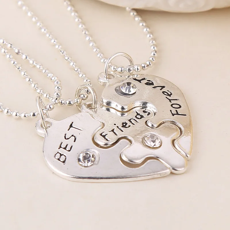 Xmas Gift Collier BFF Statement Necklace 3 pcs Best Friends Forever Silver Necklaces Collar Friendship Heart Charm Pendant Gift
Xmas Gift Collier BFF Statement Necklace 3 pcs Best Friends Forever Silver Necklaces Collar Friendship Heart Charm Pendant Gift