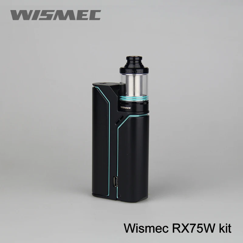 

Original Wismec Reuleaux RX75 Kit 2ml Amor Mini Atomizer 75W Reuleaux RX75 TC Box Mod Wismec E-cigarette RX75 Kit