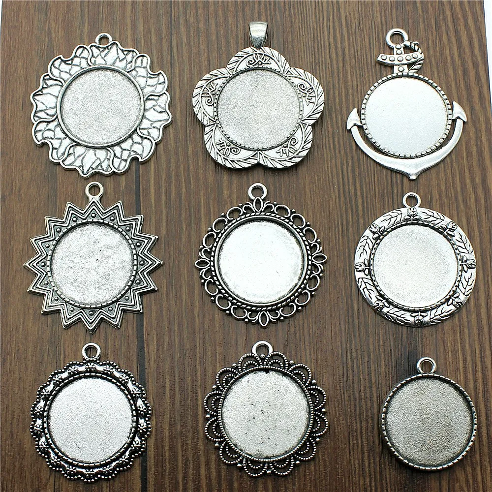 5pcs/lot Fit 25mm Round Glass Cabochon Base Setting Pendant Tray For Jewelry DIY Making Antique Silver Color FM4031
5pcs/lot Fit 25mm Round Glass Cabochon Base Setting Pendant Tray For Jewelry DIY Making Antique Silver Color FM4031