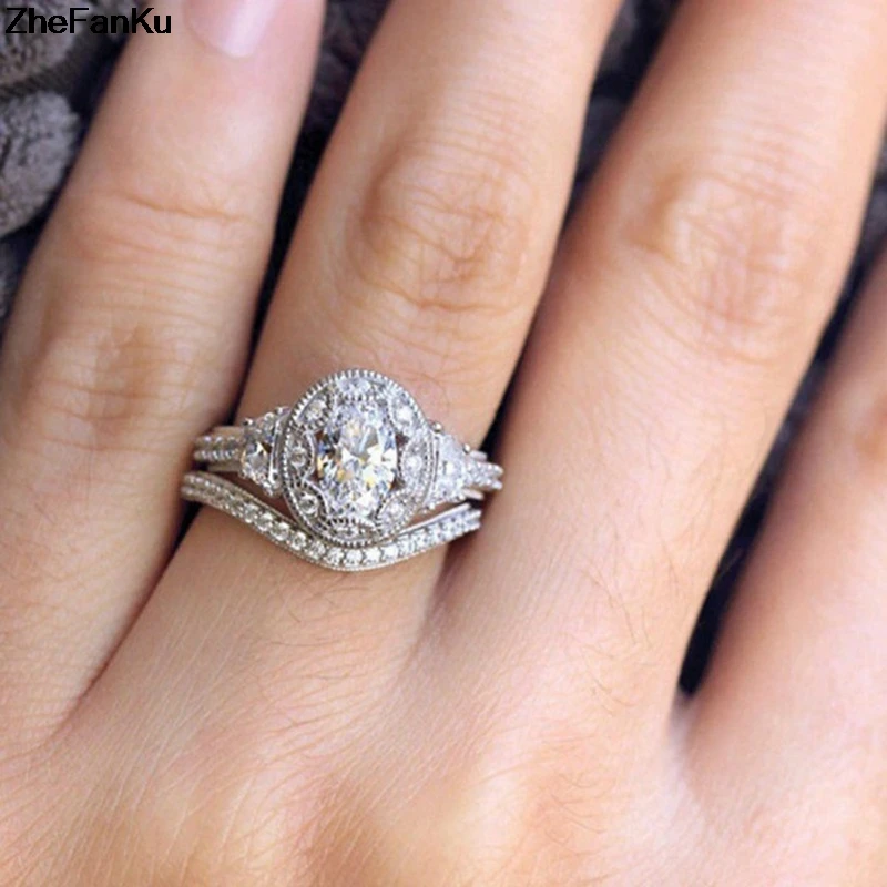 2019 Fashion Wedding Womens Rings Pair AAA Cubic Zirconia Rings Sets Vintage Thin Silver Finger Ring Band With Stone
2019 Fashion Wedding Womens Rings Pair AAA Cubic Zirconia Rings Sets Vintage Thin Silver Finger Ring Band With Stone