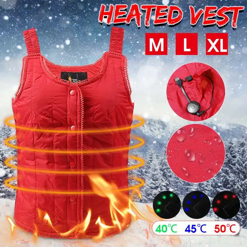 Women Electric Heated Vest Carbon Fiber Heating Waistcoat USB Thermal Warm Cloth Winter Jacket For Outdoor Sports Hiking
Women Electric Heated Vest Carbon Fiber Heating Waistcoat USB Thermal Warm Cloth Winter Jacket For Outdoor Sports Hiking