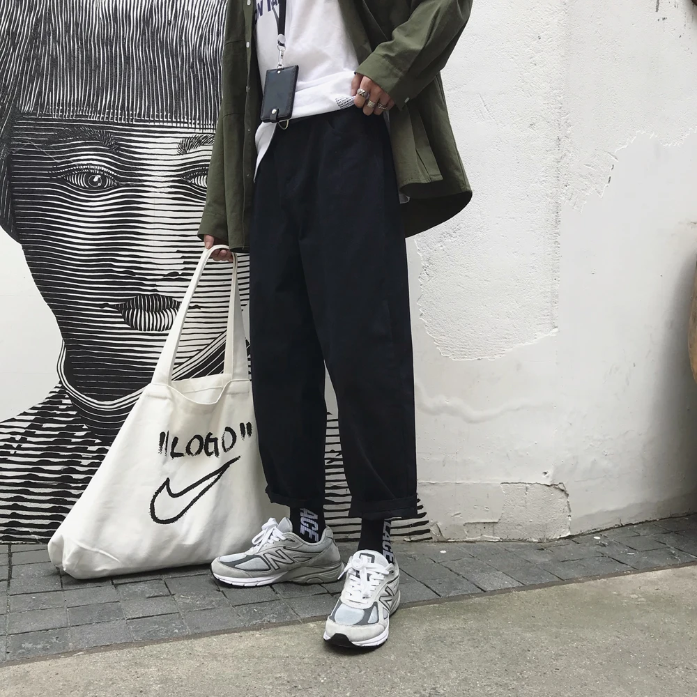 UYUK Original Mens Pants Straight Long Pants Solid Korean Loose Overalls Pants Casual Male Trousers Black Japanese Trousers
UYUK Original Mens Pants Straight Long Pants Solid Korean Loose Overalls Pants Casual Male Trousers Black Japanese Trousers
