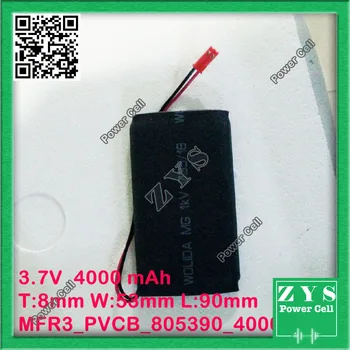 Safety Packing, 2 pin Connector 3.7V lithium Polymer battery 805390 4000mah for UAV UAS Drone Zone mini drone fpv 80x53x90mm
Safety Packing, 2 pin Connector 3.7V lithium Polymer battery 805390 4000mah for UAV UAS Drone Zone mini drone fpv 80x53x90mm
