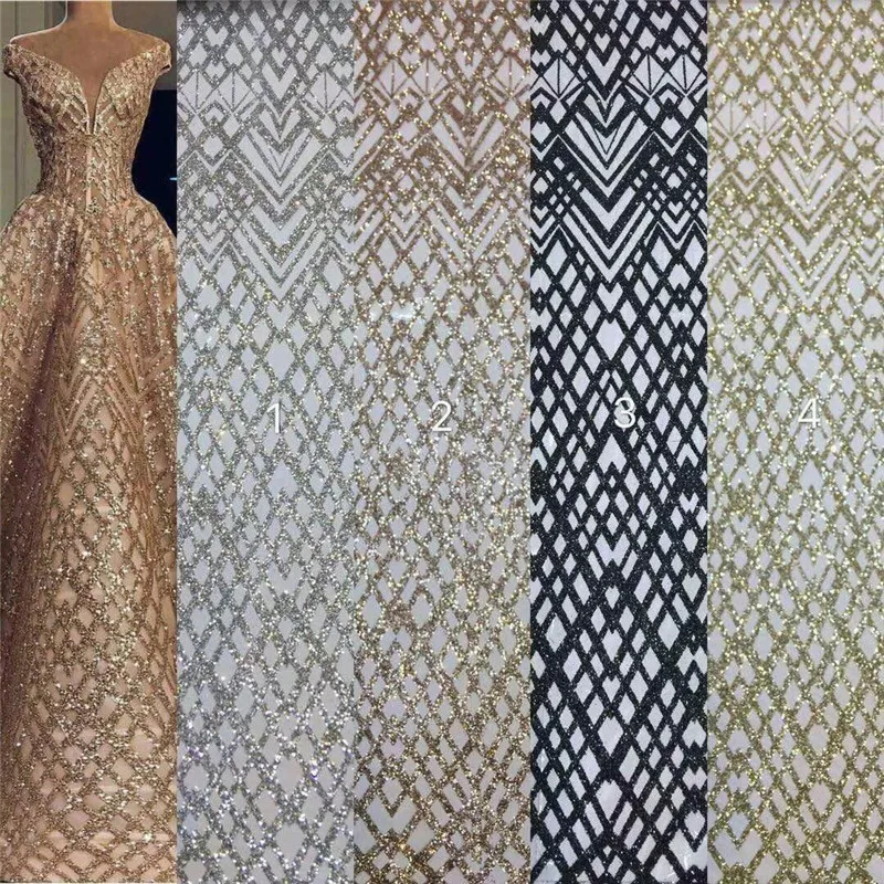 Современный дизайн JRB-102212 французский чистая кружевная ткань хороший африканский тюль с приклеенными блестками кружево