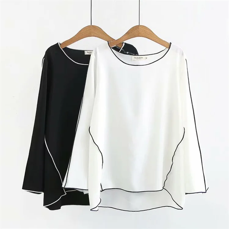 Plus Size Casual Blouses 2019 Summer Women Clothing Fashion long-sleeved Asymmetry hem Chiffon upper garment A11-089
Plus Size Casual Blouses 2019 Summer Women Clothing Fashion long-sleeved Asymmetry hem Chiffon upper garment A11-089
