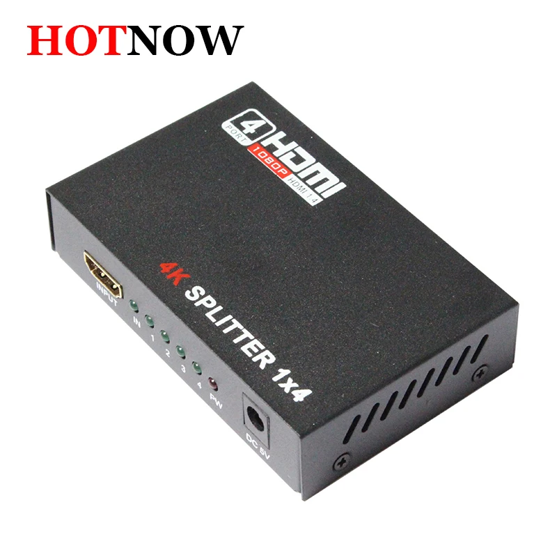 Image HDMI Splitter 1X4 Full HD 3D Video 1X4 Split 1 in 4 Out Amplifier Dual Display For HDTV DVD PS3 Xbox HDCP 4K*2K Video