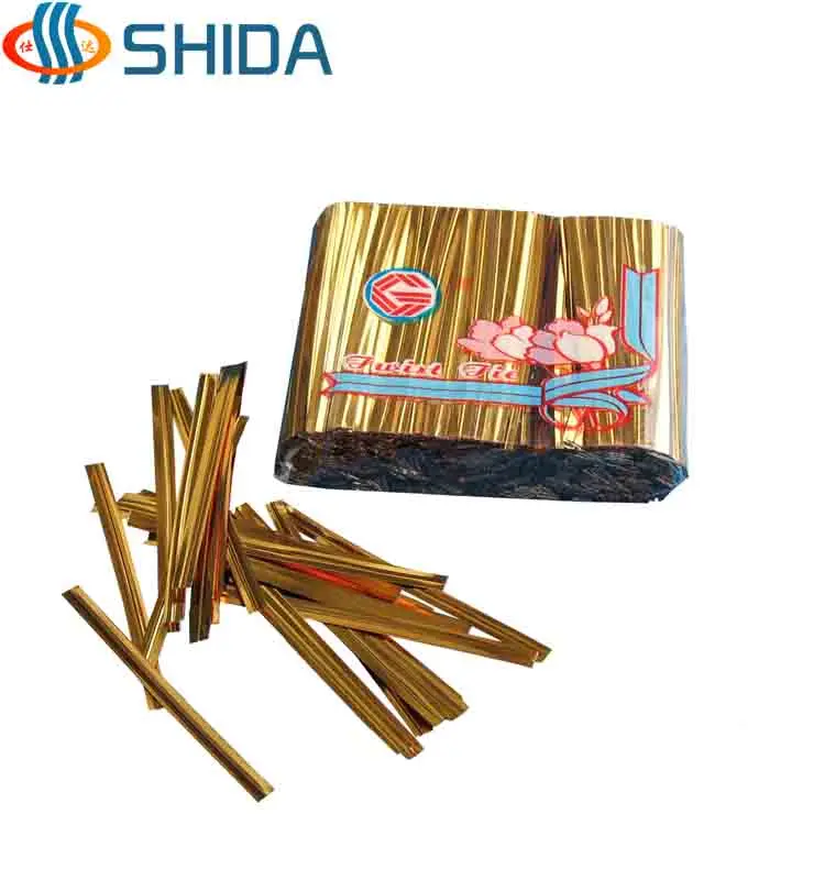 12cm length 5000pcs Golden tie wire gold cable ties strapping tape binding line, Metallic Twist Tie for bakery packing Strapping
12cm length 5000pcs Golden tie wire gold cable ties strapping tape binding line, Metallic Twist Tie for bakery packing Strapping