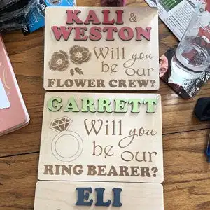 personalize wooden will you be our flower girl page boy ring bearer proposal Ask puzzles Ring Bearer Puzzle Ring Security Badges
personalize wooden will you be our flower girl page boy ring bearer proposal Ask puzzles Ring Bearer Puzzle Ring Security Badges