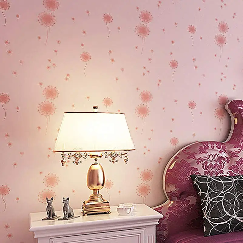 Pink Dandelion American Pastoral Non-woven Wallpaper Roll Bedroom Background Breathable Sound-Absorbing Wallpaper For Walls 3D
Pink Dandelion American Pastoral Non-woven Wallpaper Roll Bedroom Background Breathable Sound-Absorbing Wallpaper For Walls 3D