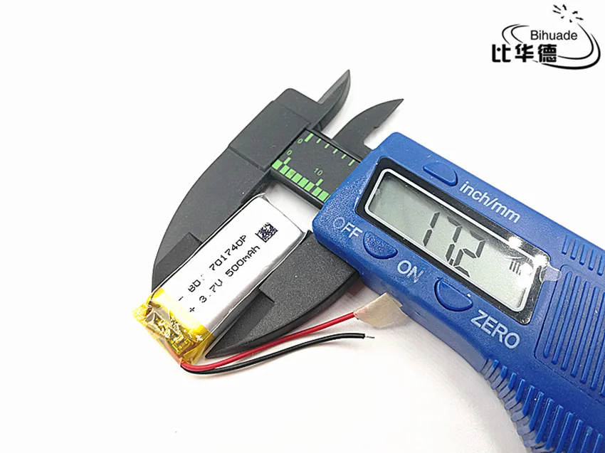 2pcs/lot 3.7V 500mAH 701740 Polymer lithium ion / Li-ion Rechargeable battery for DVR,GPS,mp3,mp4
2pcs/lot 3.7V 500mAH 701740 Polymer lithium ion / Li-ion Rechargeable battery for DVR,GPS,mp3,mp4